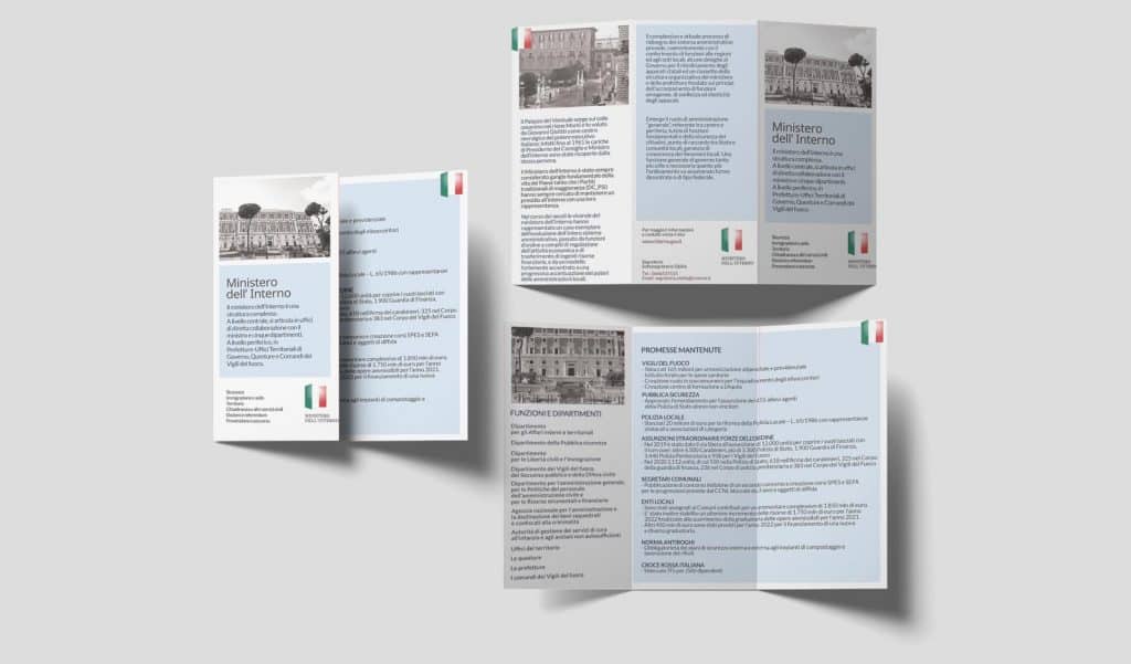 Brochure realizzata per il Ministero dell’Interno