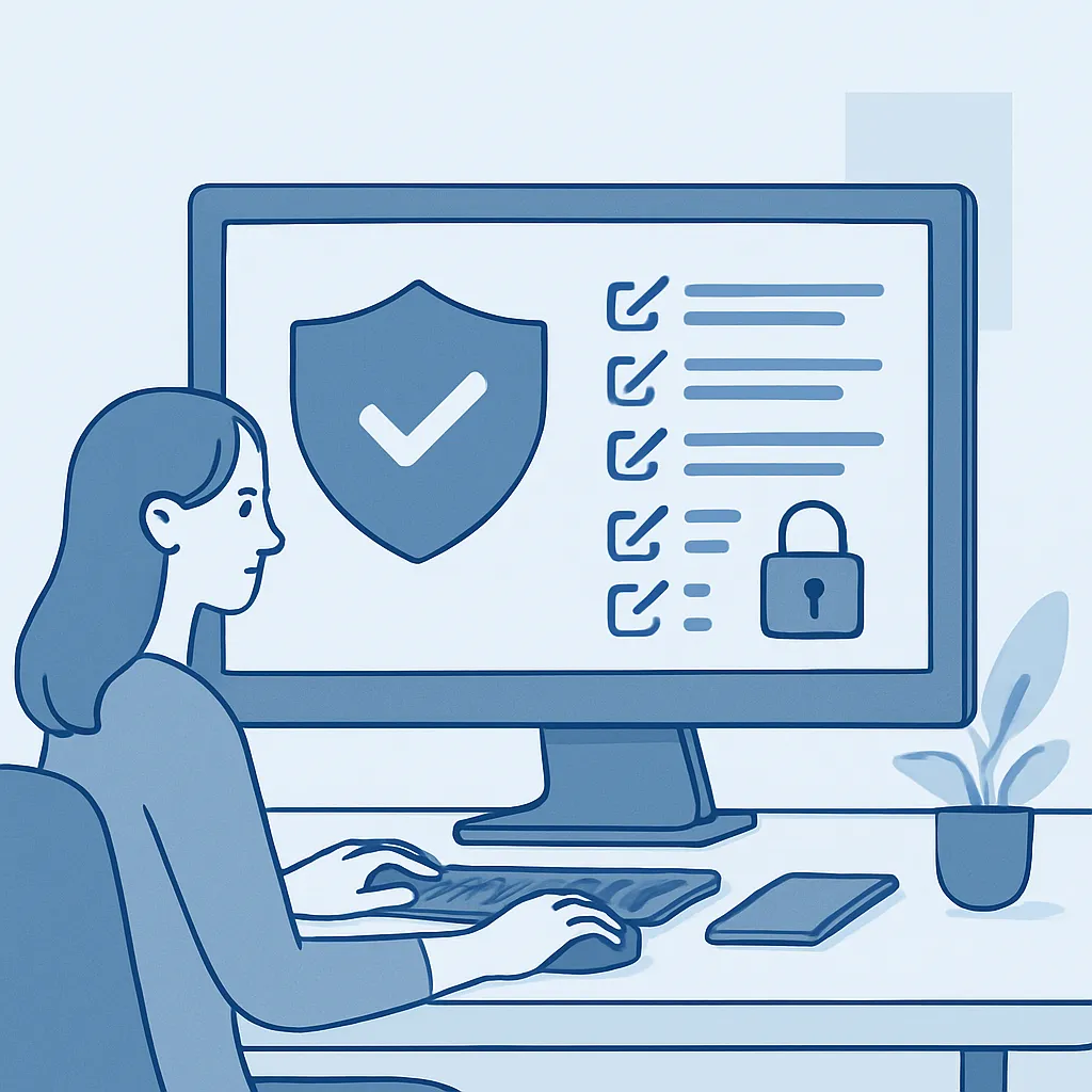 Illustrazione sui controlli di sicurezza WordPress