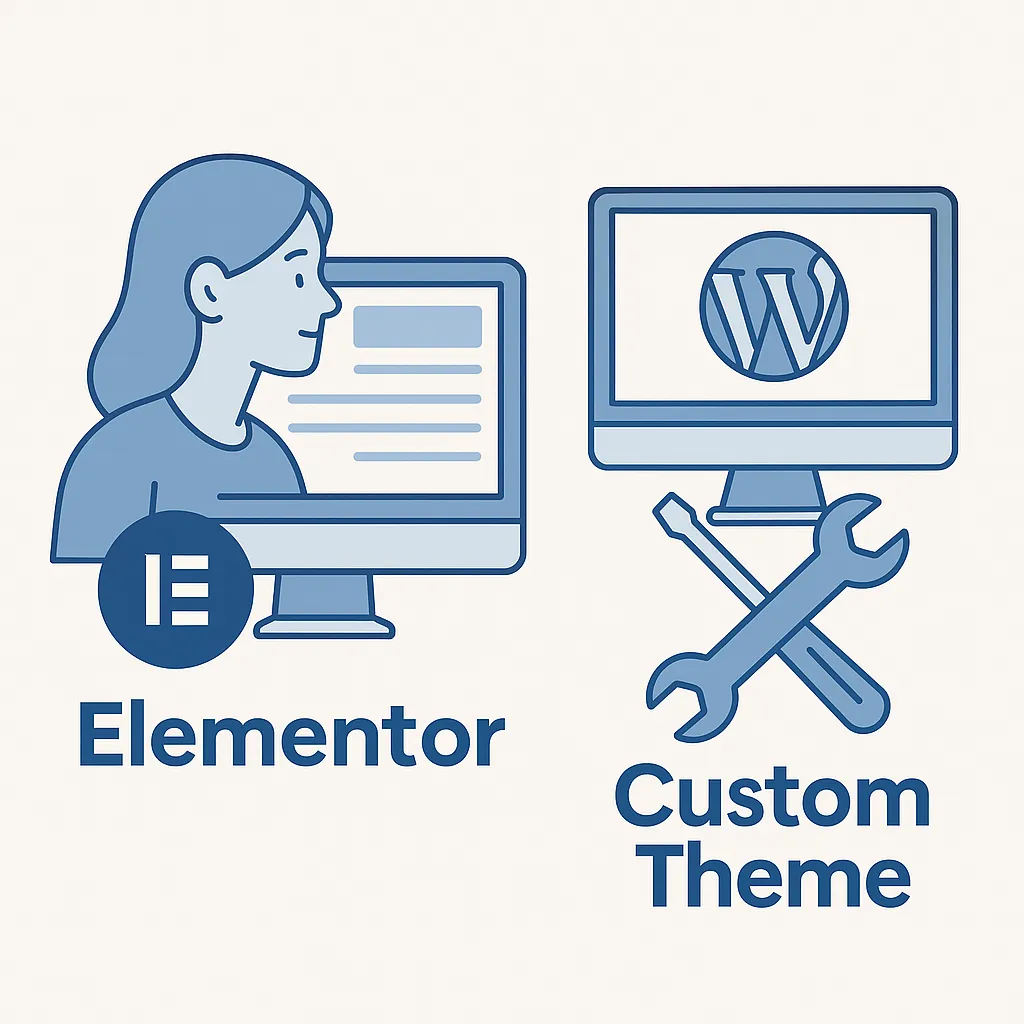 Confronto tra Elementor e tema custom