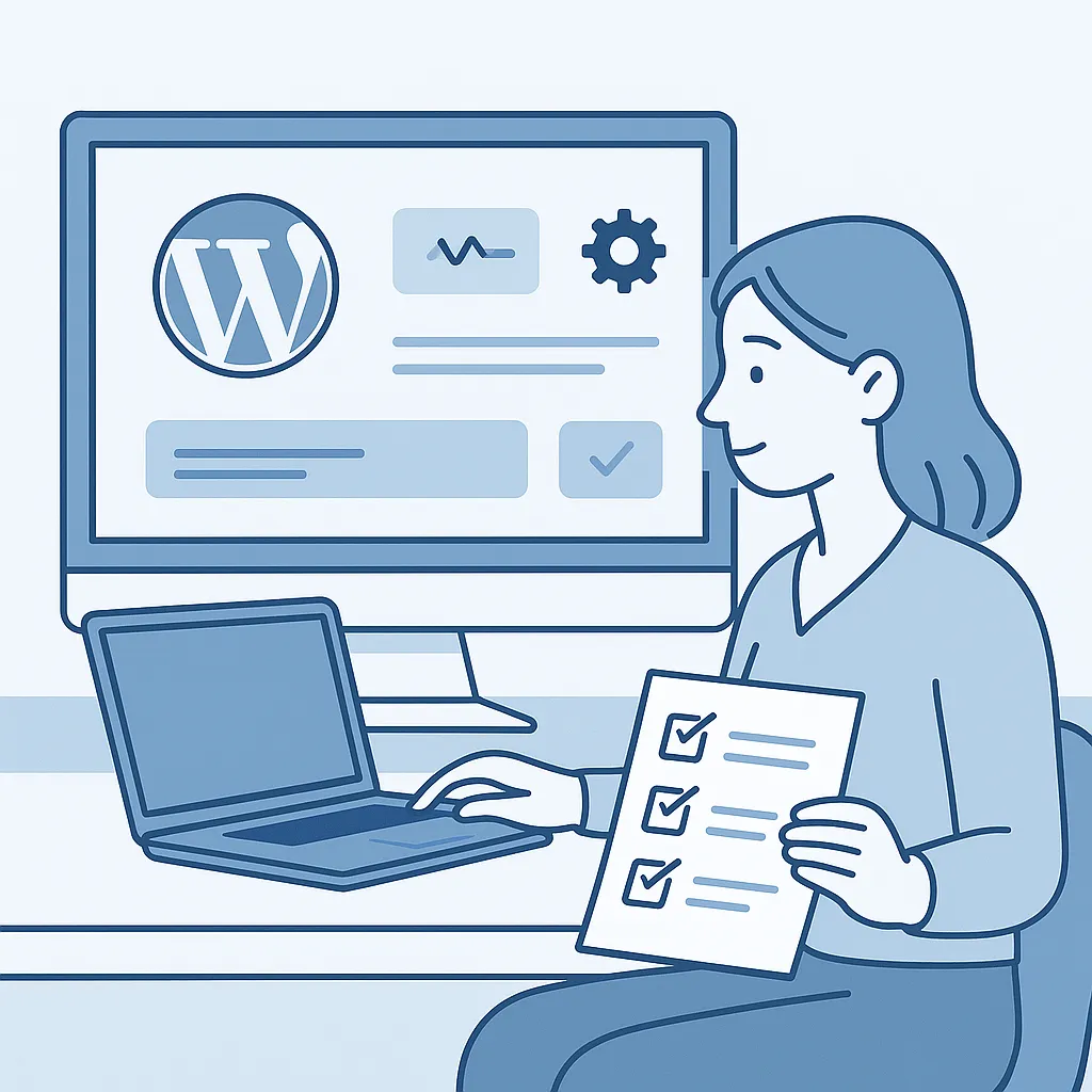 Illustrazione sui rischi di una vecchia installazione WordPress