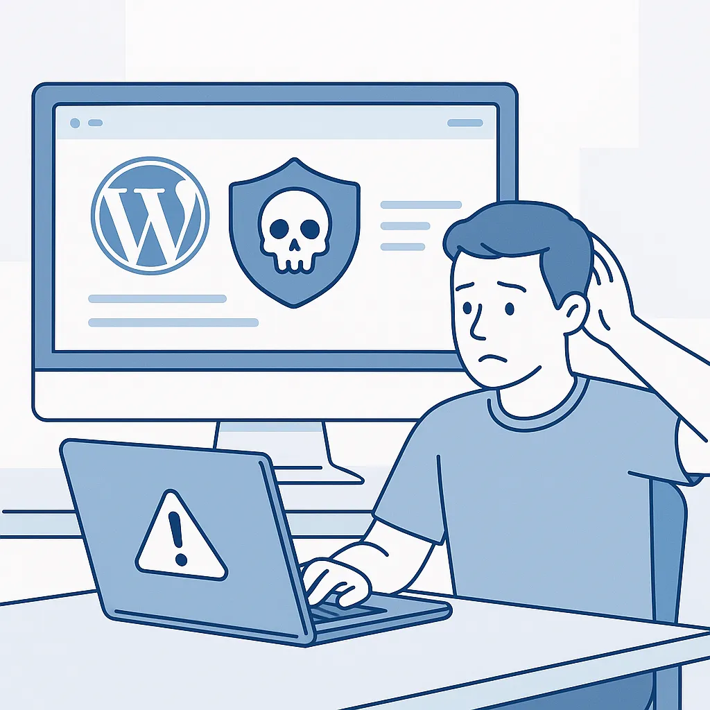 Illustrazione sui segnali di un sito WordPress compromesso